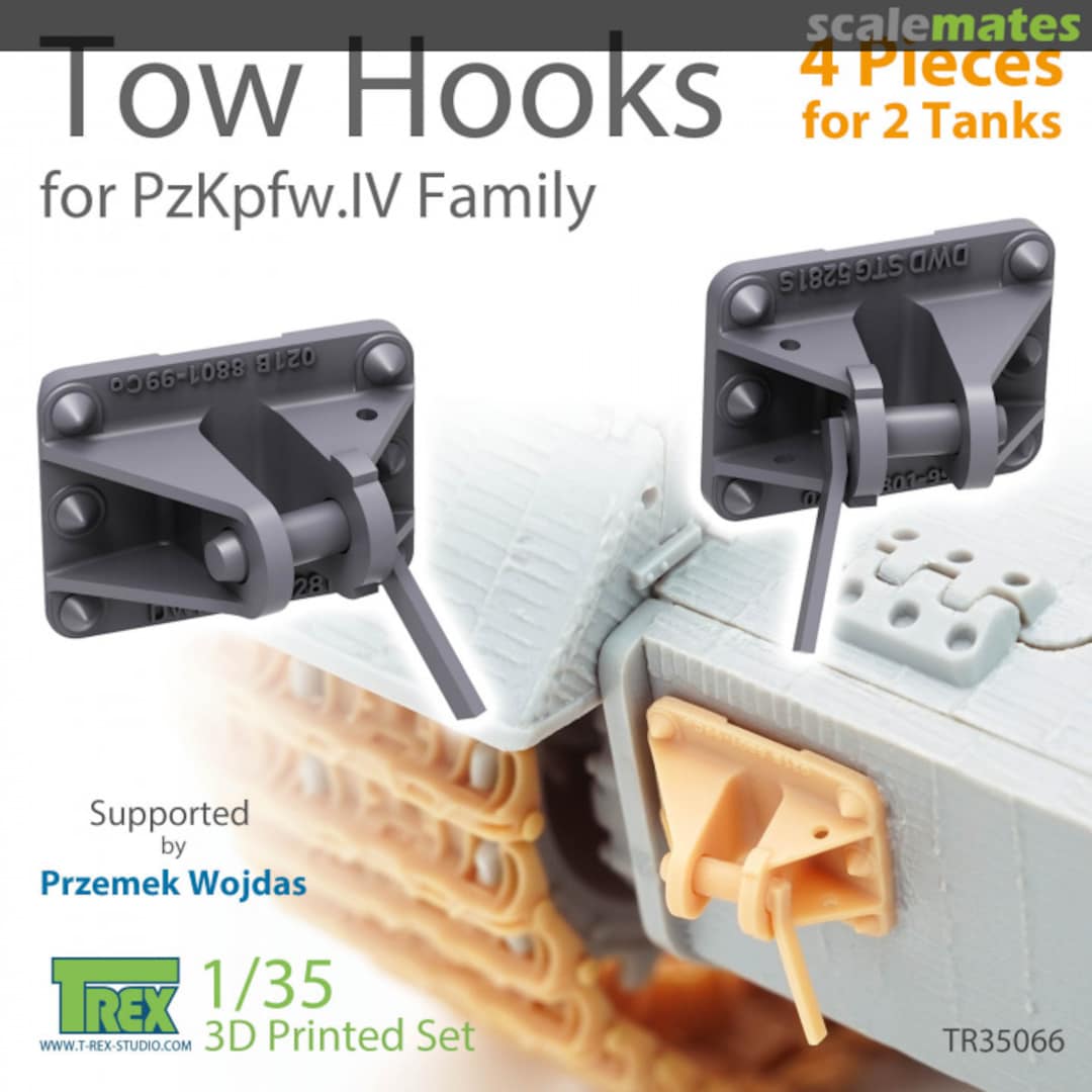 Boxart Tow Hooks for PzKpfw.IV Family TR35066 T-Rex Studio