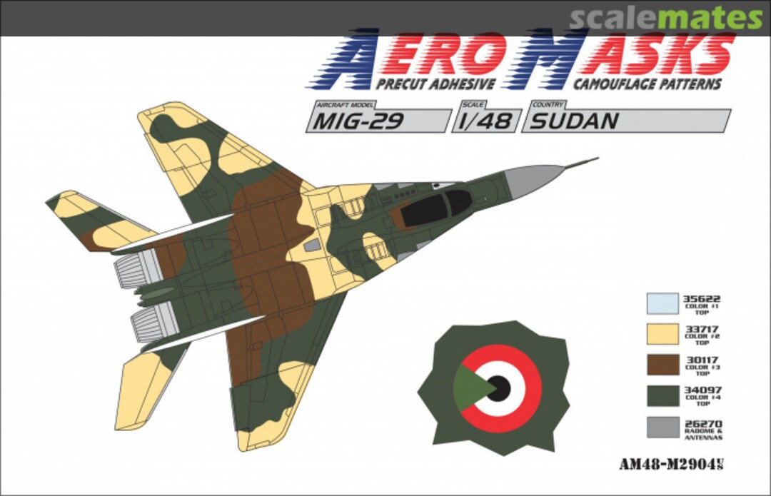 Boxart Mig-29 Sudan AM48-M2904 AeroMasks