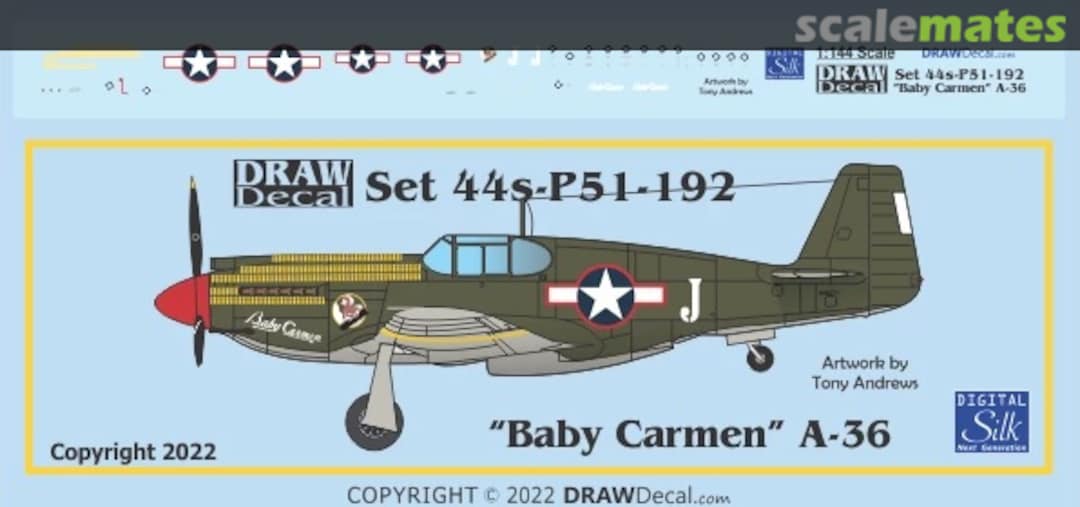 Boxart “Baby Carmen” A-36 44-P51-192 Draw Decal