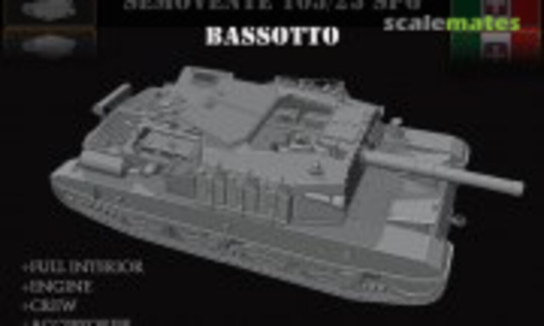 1:35 Semovente 105/25 SPG Bassotto (MODEL 3D INT IT35Re29)