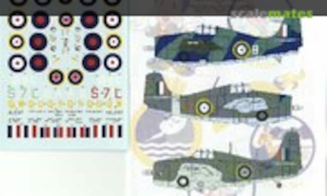 1:72 Interesting FAA Martlets/Wildcats (Euro Decals ED-72102)