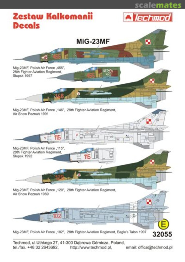 Contents MiG-23MF 32055A Techmod