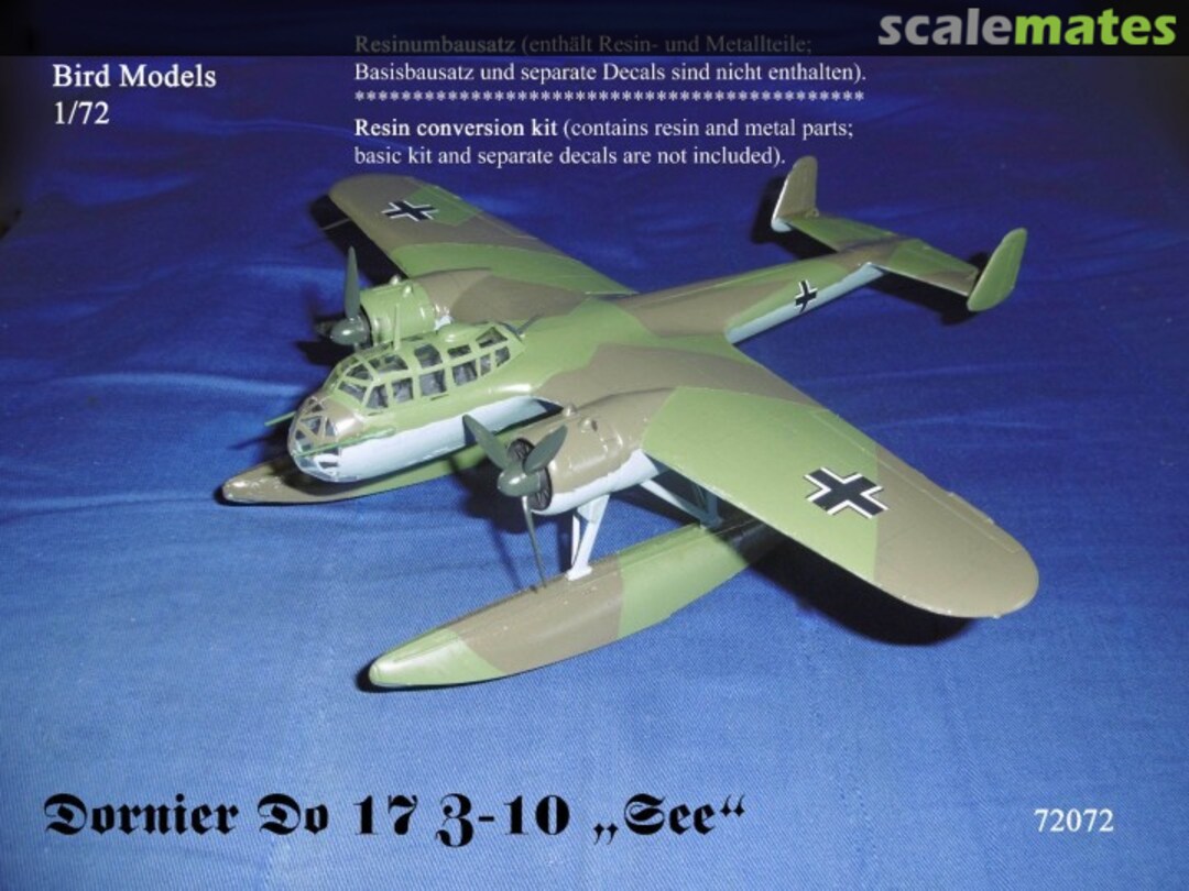 Boxart Dornier Do 17 Z-10 "See" 72072 Bird Models