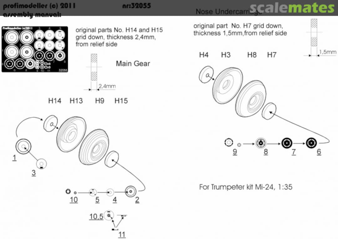 Boxart Mi24 wheel disks 32055 Profimodeller