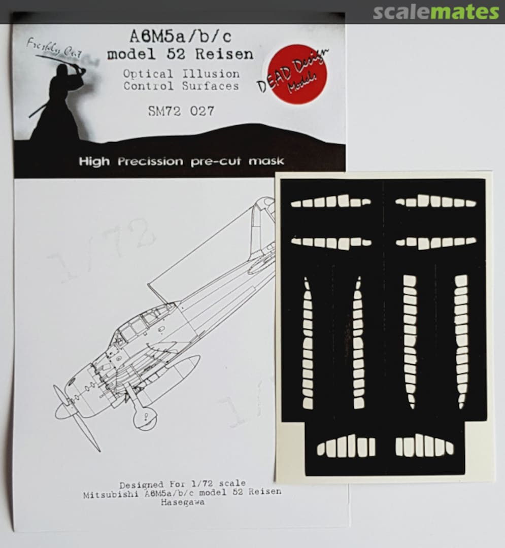 Boxart Mitsubishi A6M5 m.52 Reisen Control Surfaces SM72027 DEAD Design Models