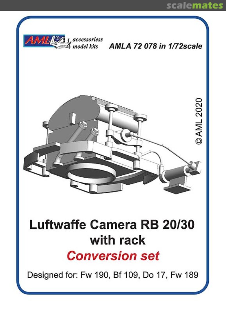 Boxart Luftwaffe Camera RB 20/30 with rack AMLA 72 078 AML