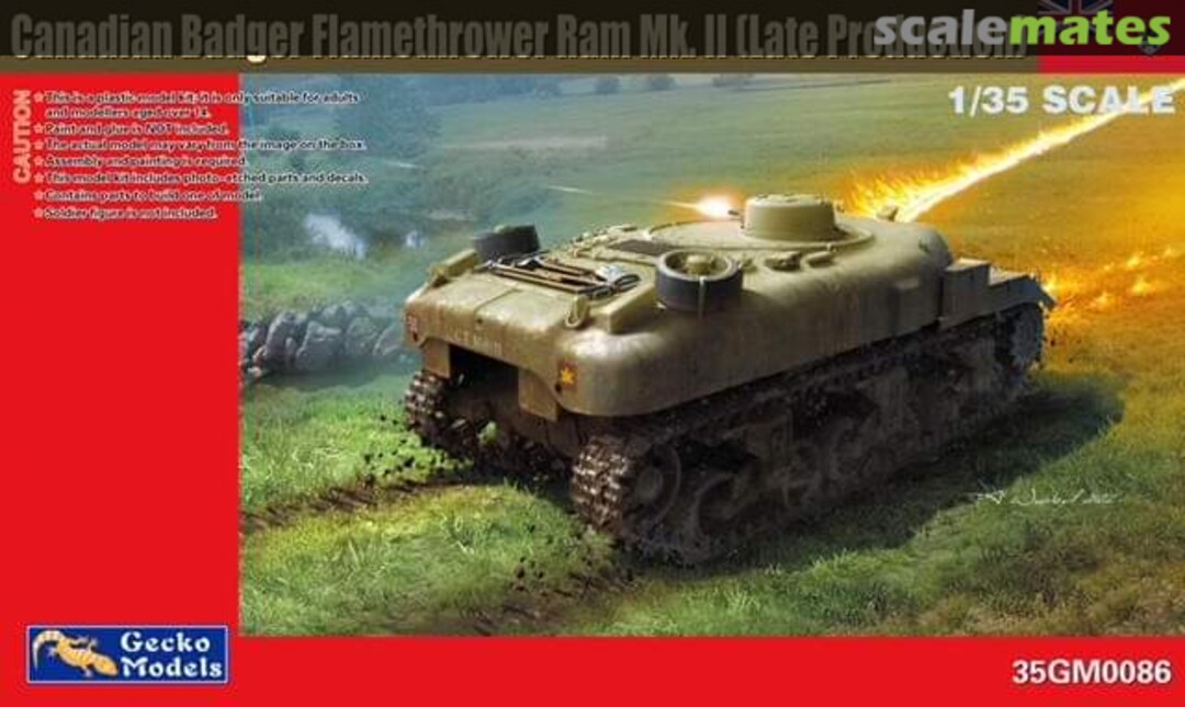 Boxart Badger Flamethrower Ram Mk. II 35GM0086 Gecko Models