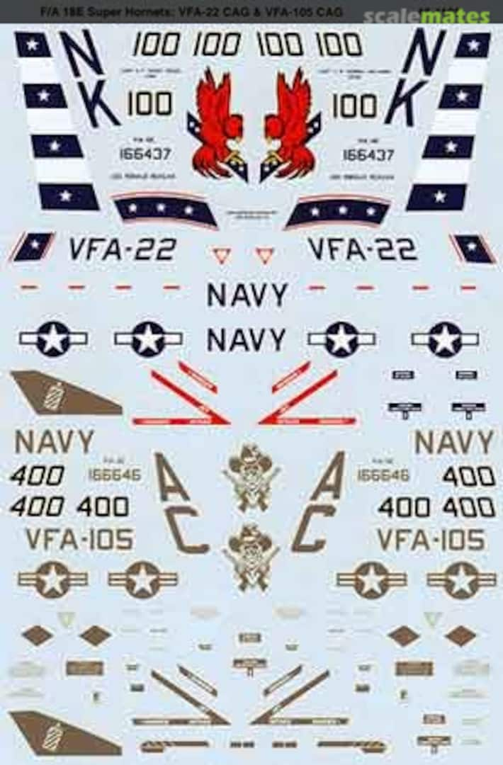 Boxart F/A 18E Super Hornets: VFA-22 CAG & VFA-105 CAG 48-1108 Microscale