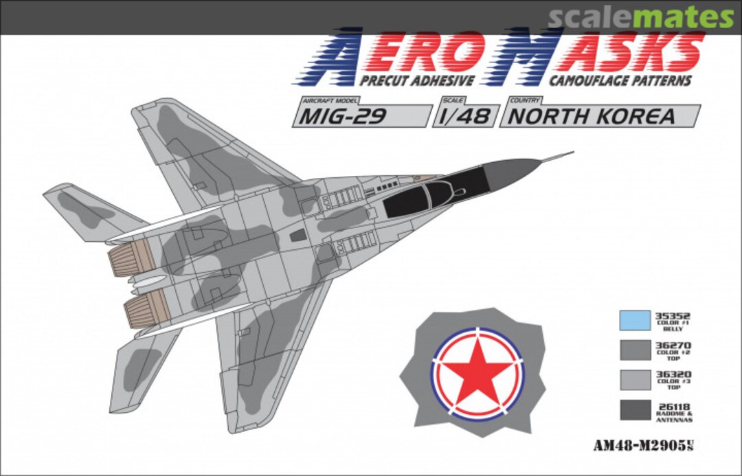 Boxart Mig-29 North Korea AM48-M2905 AeroMasks