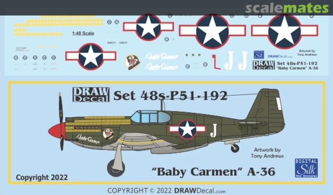 Boxart “Baby Carmen” A-36 48-P51-192 Draw Decal