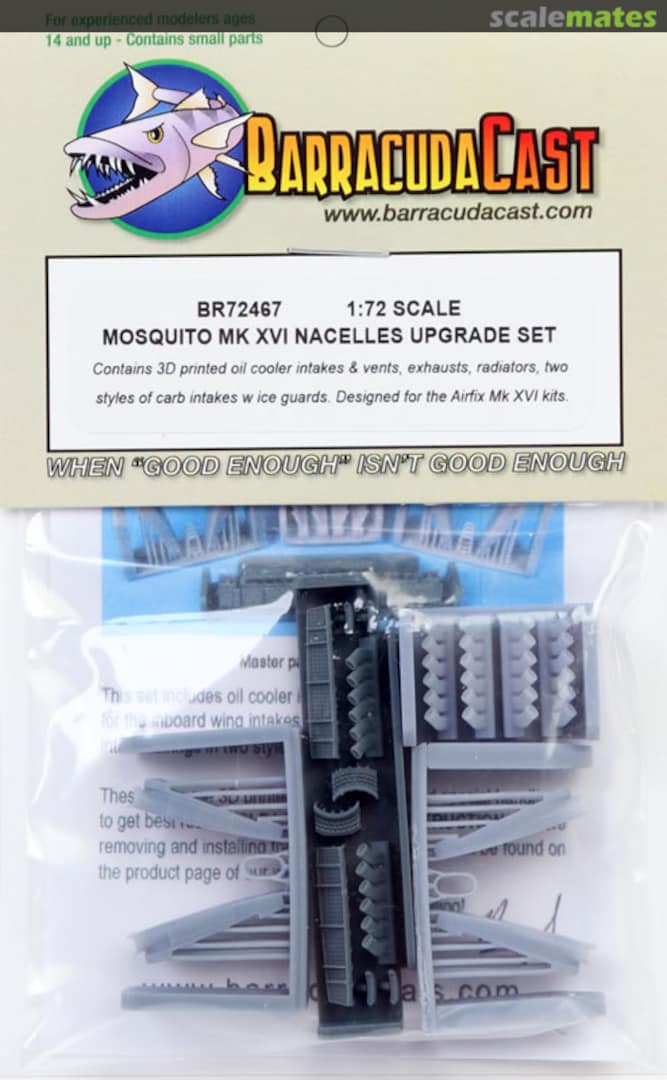 Boxart Mosquito Mk XVI Nacelles Upgrade Set BR72467 Barracuda Studios