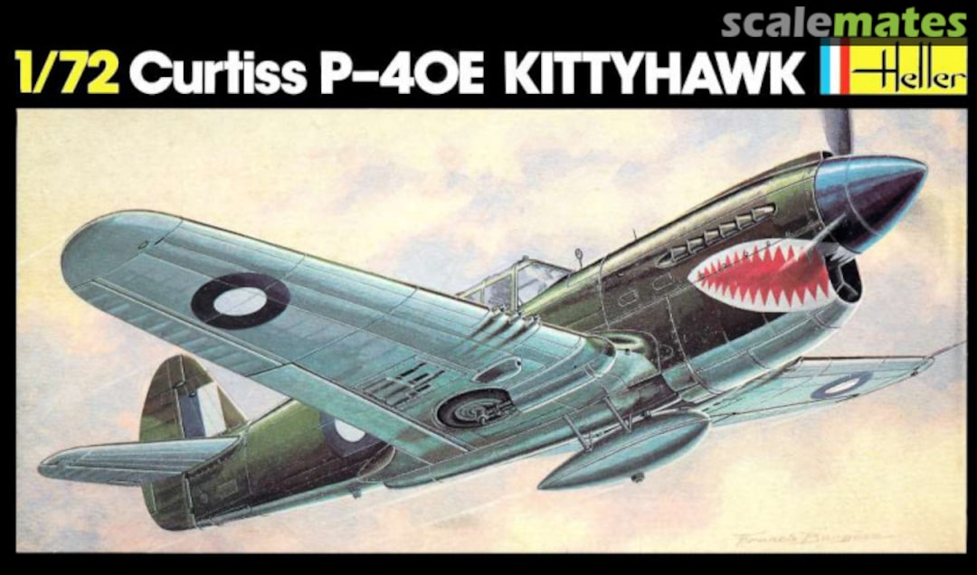 Boxart Curtiss P-40E Kittyhawk 266 Heller