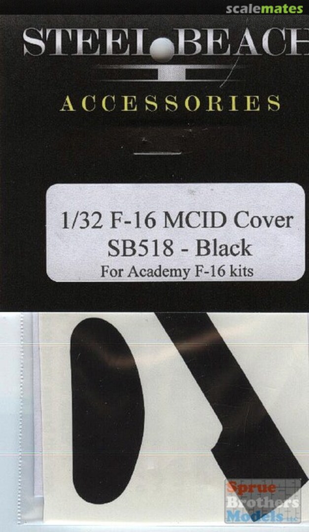 Boxart Black F-16 Falcon MCID (Large Mouth) Cover 33018 Steel Beach