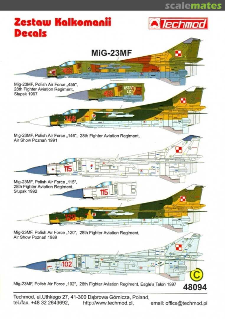 Boxart MiG-23MF 48094 Techmod