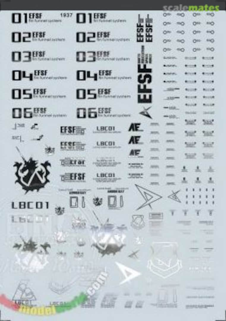 Boxart Decals for MC HG RX-93-V2 Hi-Nu Gundam Vol.3 (Silver) 1997S Easy Decal