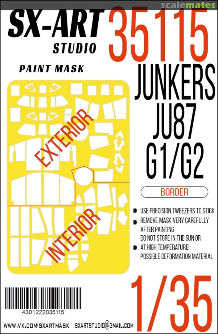 Boxart Junkers Ju-87 G1/G2 masks 35115 SX-Art