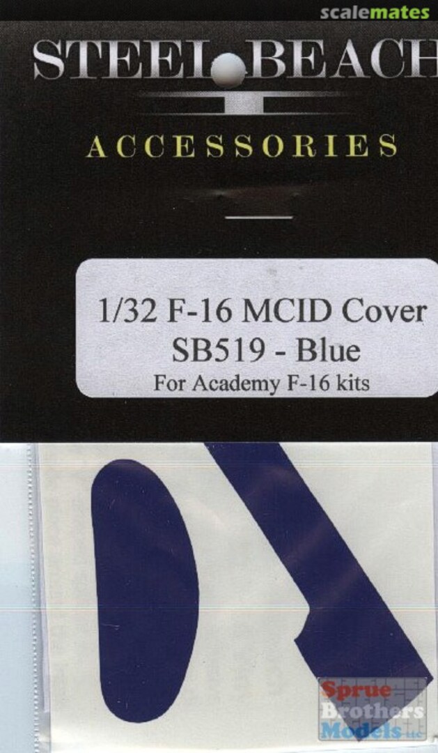 Boxart Blue F-16 Falcon MCID (Large Mouth) Cover 33019 Steel Beach