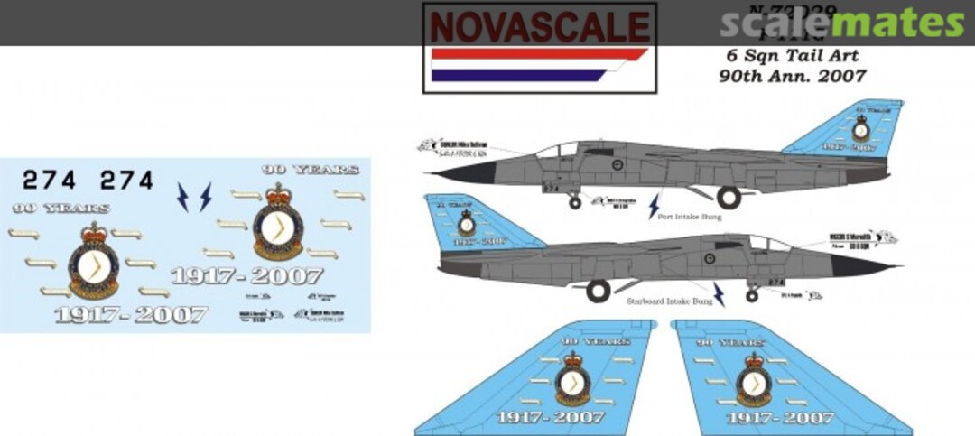 Boxart F-111G RAAF 6 Sqn. 90th Ann. 2007 N-72029 Novascale