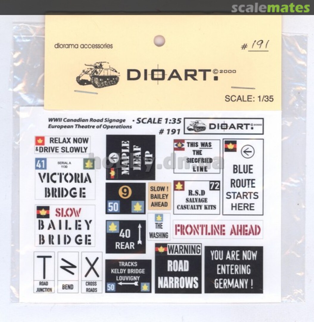 Boxart WWII Canadian Road Signage 191 DioArt