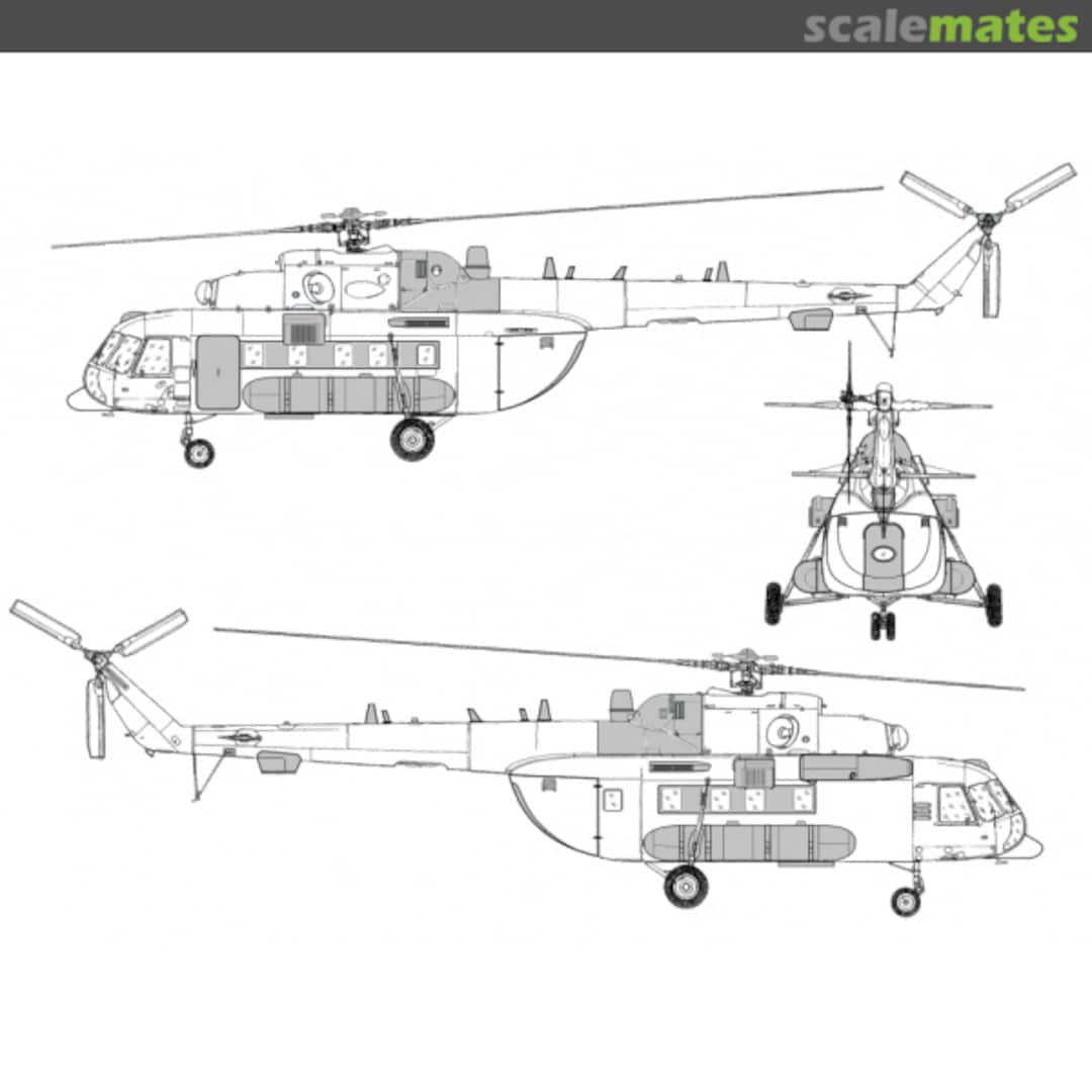 Boxart Mi-8 AMT-1 Hip - Conversion Detail Set TC72090 HELI Resin Kits