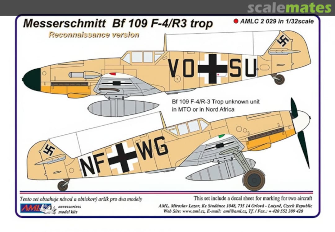 Boxart Messerschmitt Bf109F-4/R3 trop AMLC2029 AML