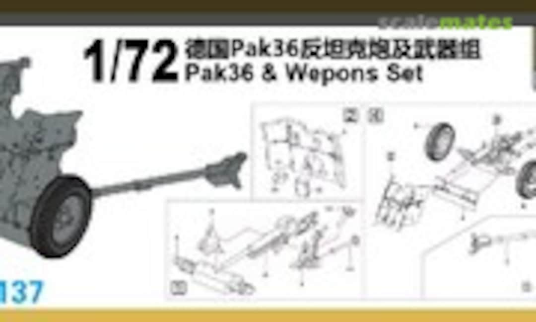 1:72 3,7cm Pak 36 &amp; Weapons Set (S-Model (China) PS720137)