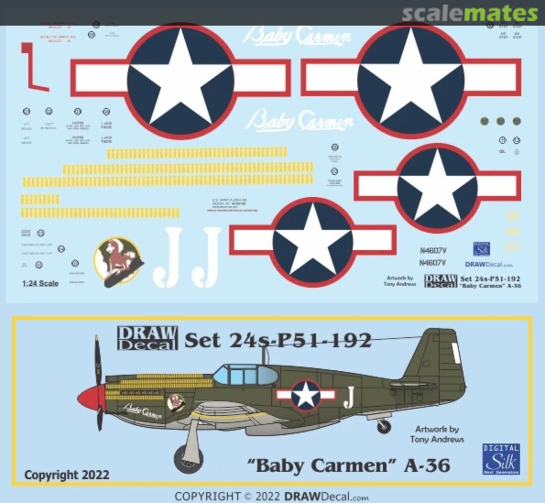 Boxart “Baby Carmen” A-36 24-P51-192 Draw Decal