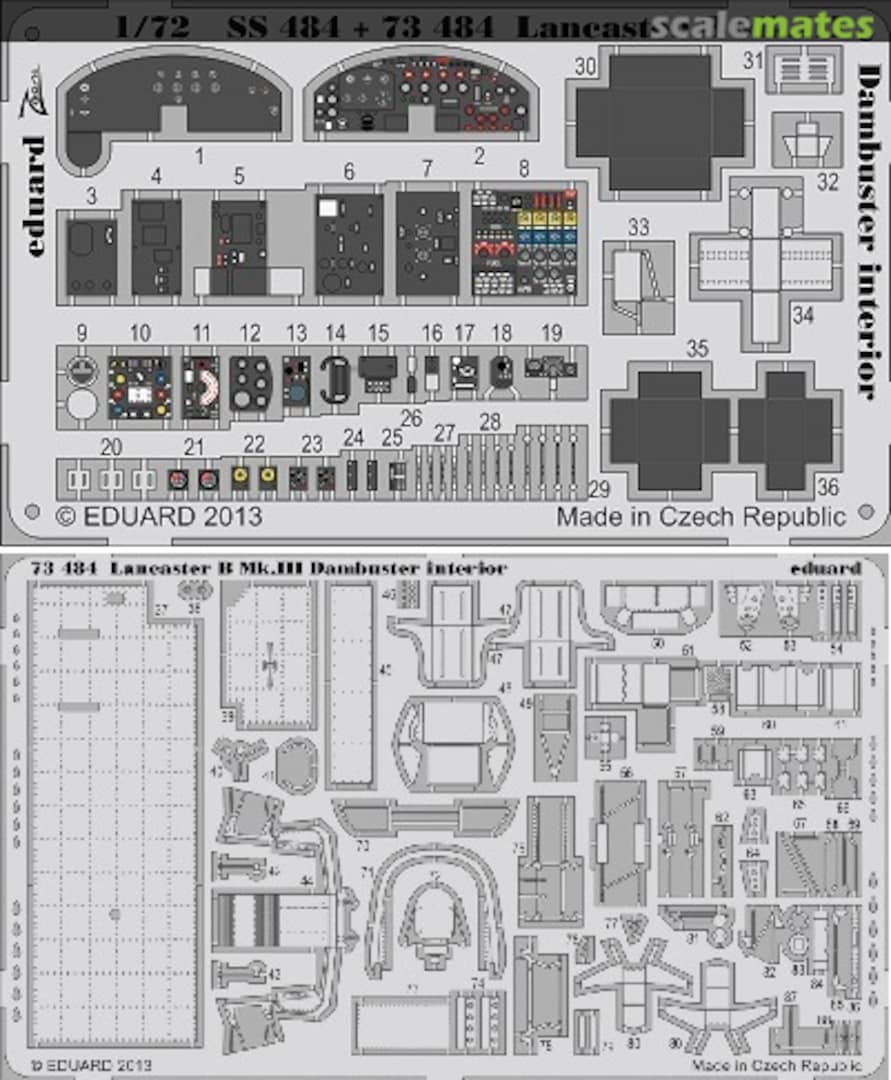 Boxart Lancaster B Mk.III Dambuster interior S. A. 73484 Eduard