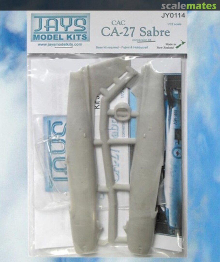 Boxart CAC CA-27 Sabre JY0114 JAYS Model Kits