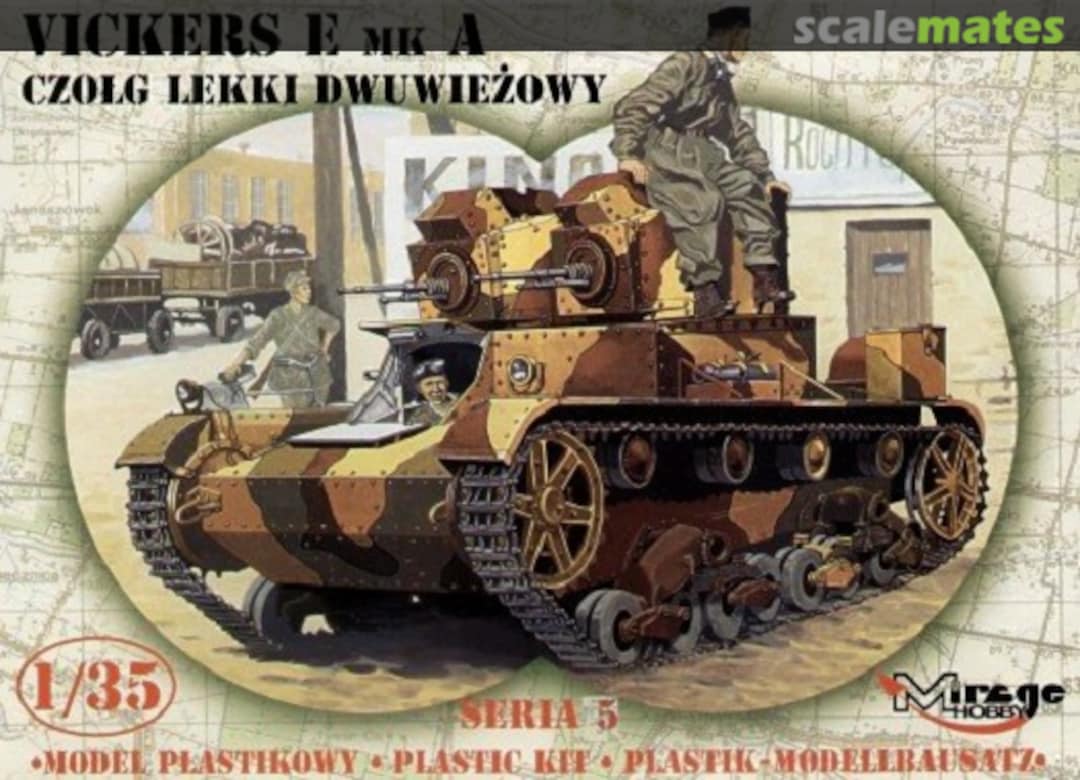 Boxart Vickers E MK A czołg lekki dwuwiezowy 35303 Mirage Hobby