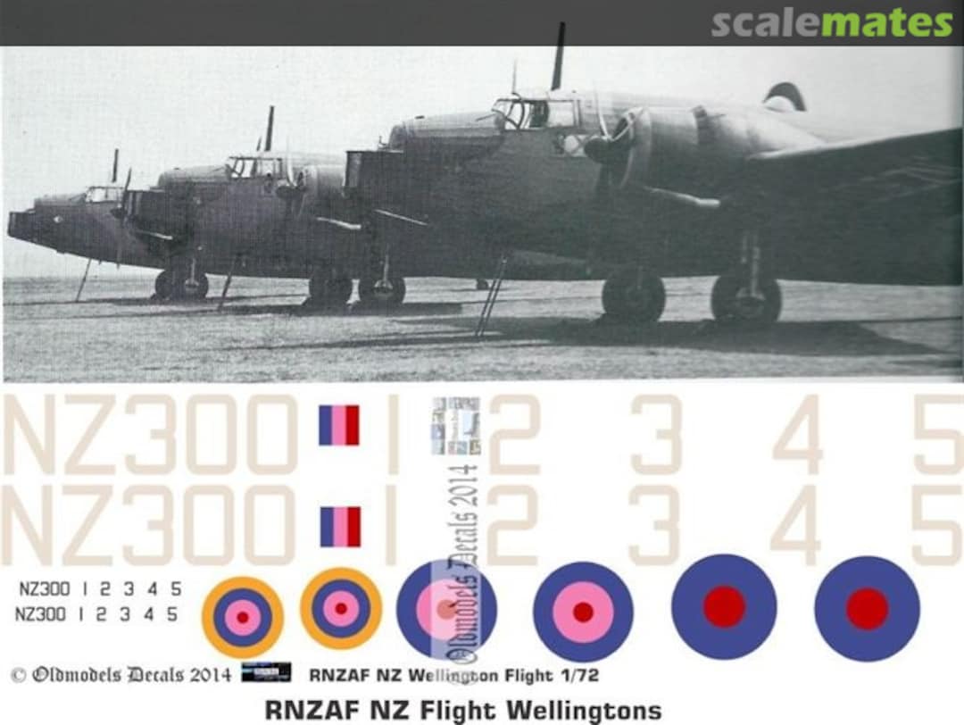 Boxart RNZAF NZ Bomber Flight - Vickers Wellington OMD0625 Oldmodels Decals