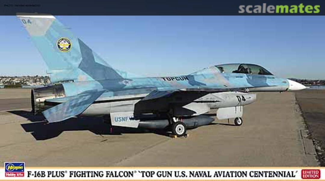 Boxart F-16B Plus Fighting Falcon `Top Gun U.S. Naval Aviation Centennial´ 09954 Hasegawa