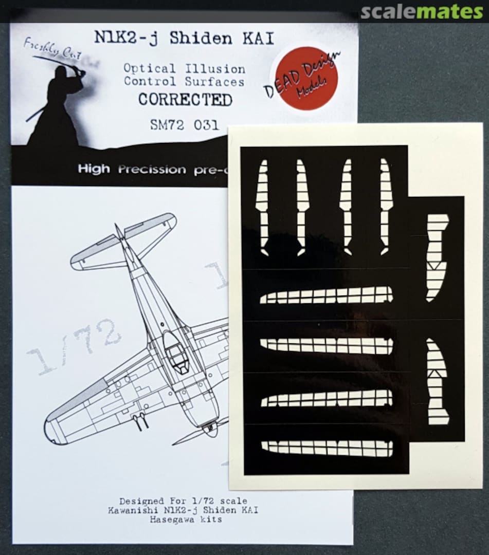 Boxart N1K2-j Shiden KAI - Optical Illusion Control Surfaces (CORRECTED) SM72031 DEAD Design Models