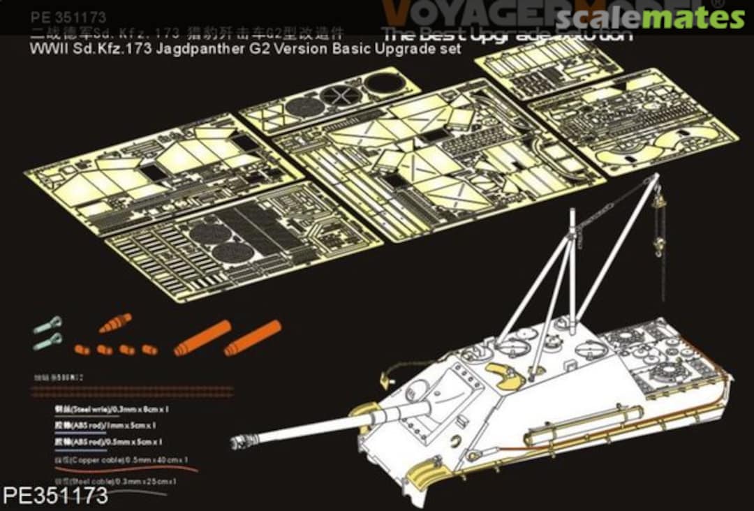 Boxart WWII Sd.Kfz.173 Jagdpanther G2 Version Basic Upgrade set PE351173 Voyager Model