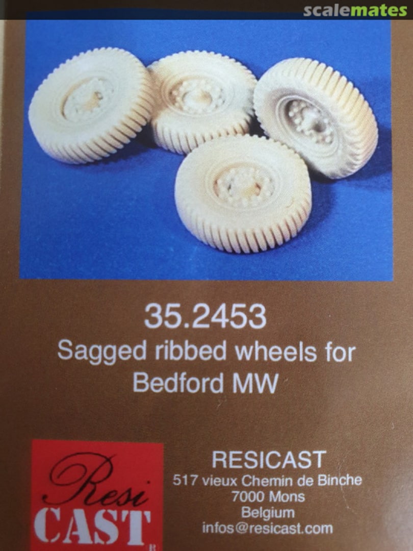 Boxart Sagged ribbed wheels for Bedford MW 35.2453 Resicast