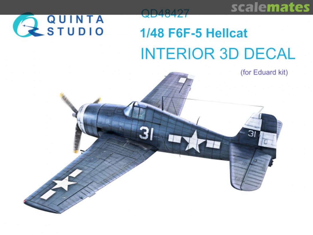 Boxart F6F-5 Hellcat interior 3D decals QD48427 Quinta Studio