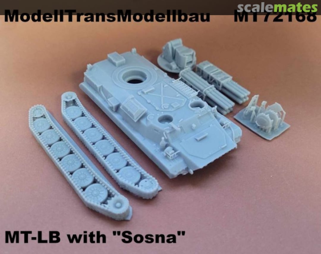 Boxart MT-LB w "Sosna" MT72168 Modell Trans Modellbau