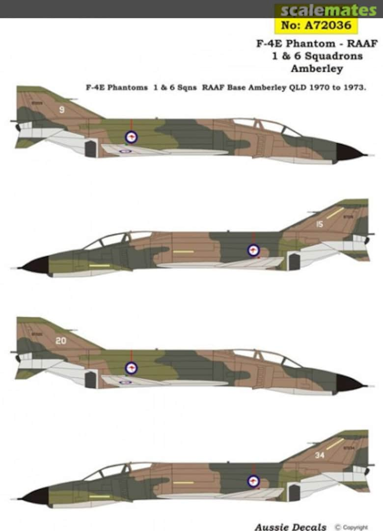 Boxart F-4E Phantom RAAF A72036 Aussie Decals