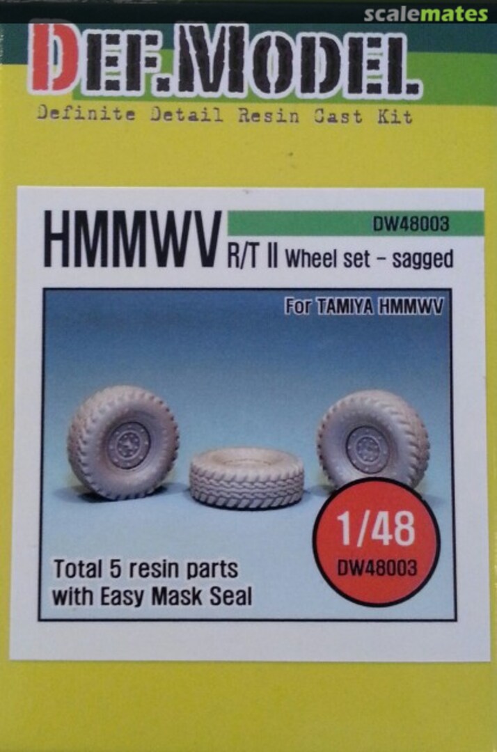 Boxart HMMWV R/T II Wheel Set-sagged DW48003 Def.Model