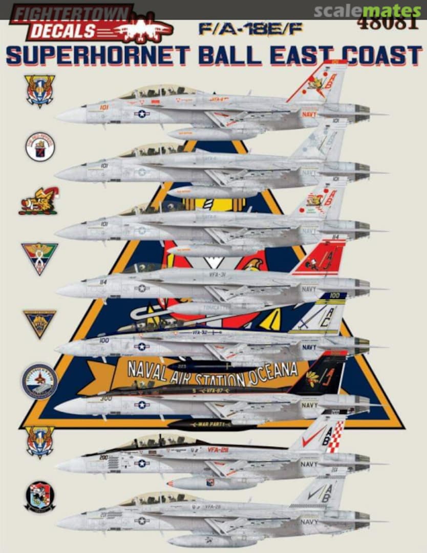 Boxart F/A-18E/F Super Hornet Ball: East Coast 48081 Fightertown Decals