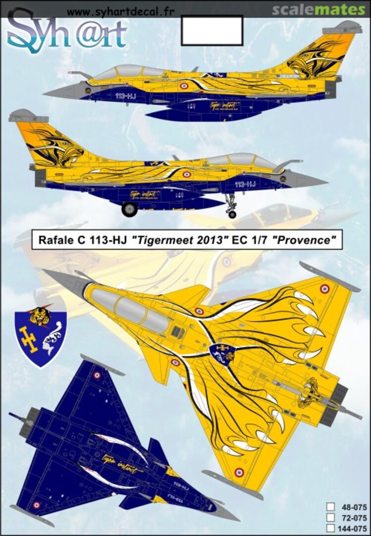 Boxart Rafale C 113-HJ "Tigremeet 2013" EC 1/7 "Provence" 144-075 Syhart