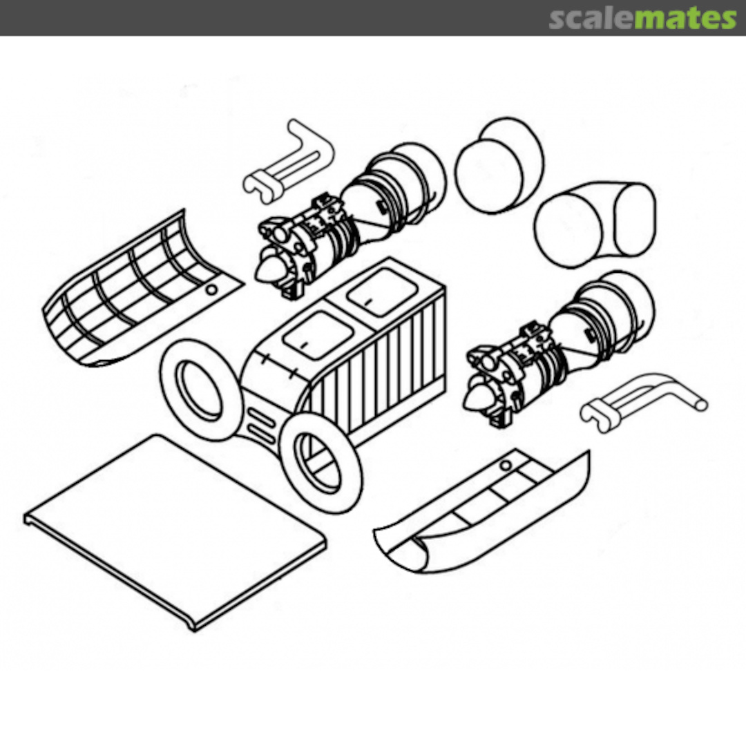 Boxart Kamov Ka-27 "Helix" Engine Detail Set TC72025 HELI Resin Kits