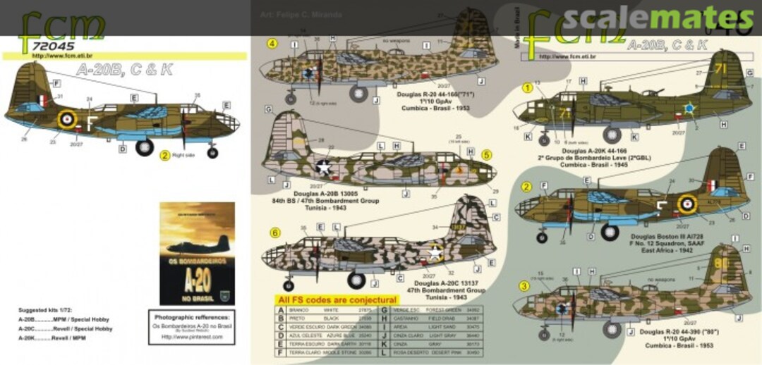 Boxart A-20B, C & K 72045 FCM