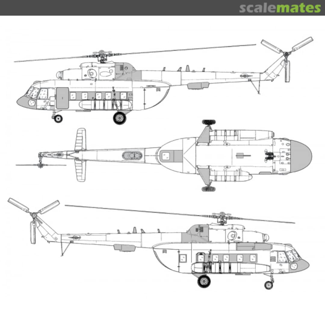 Boxart Mil Mi-8 MTV-1 Conversion Detail Set TC72083 HELI Resin Kits