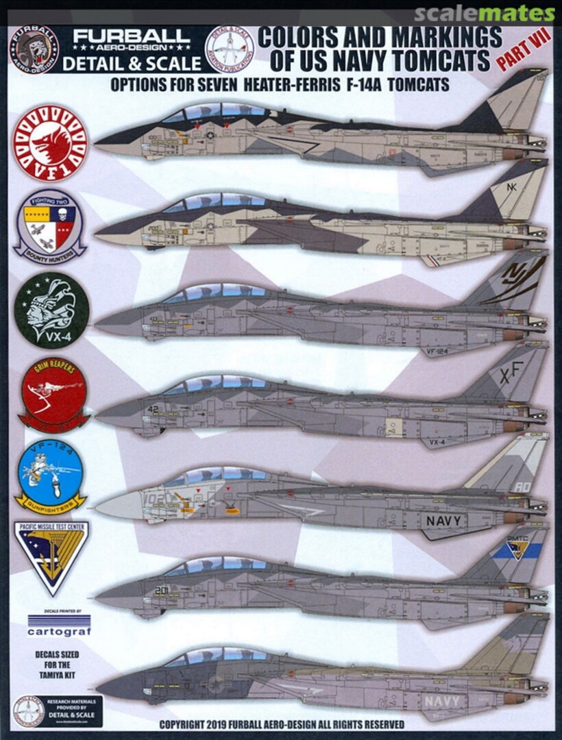 Boxart Colors And Markings of US Navy Tomcats F/D&S-4815 Furball Aero-Design