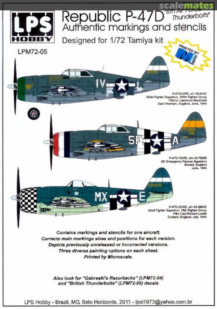 Boxart Republic P-47D LPM72-05 LPS Hobby