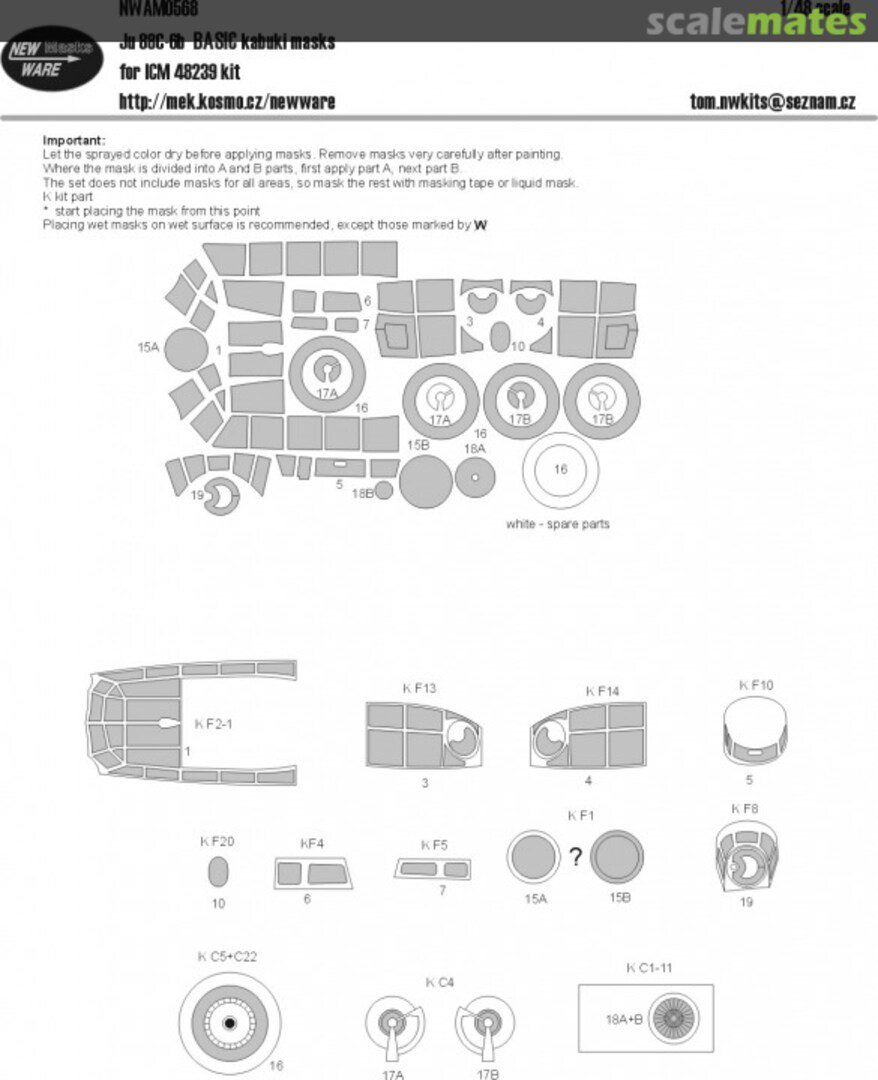 Boxart Ju 88C-6b BASIC kabuki masks NWAM0568 New Ware