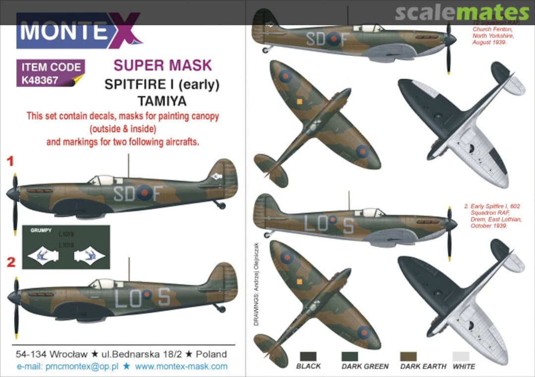 Boxart Spitfire Mk.I (early) K48367 Montex