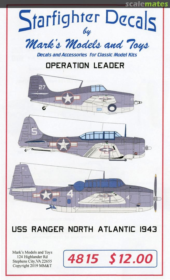 Boxart Operation Leader 4815 Starfighter Decals