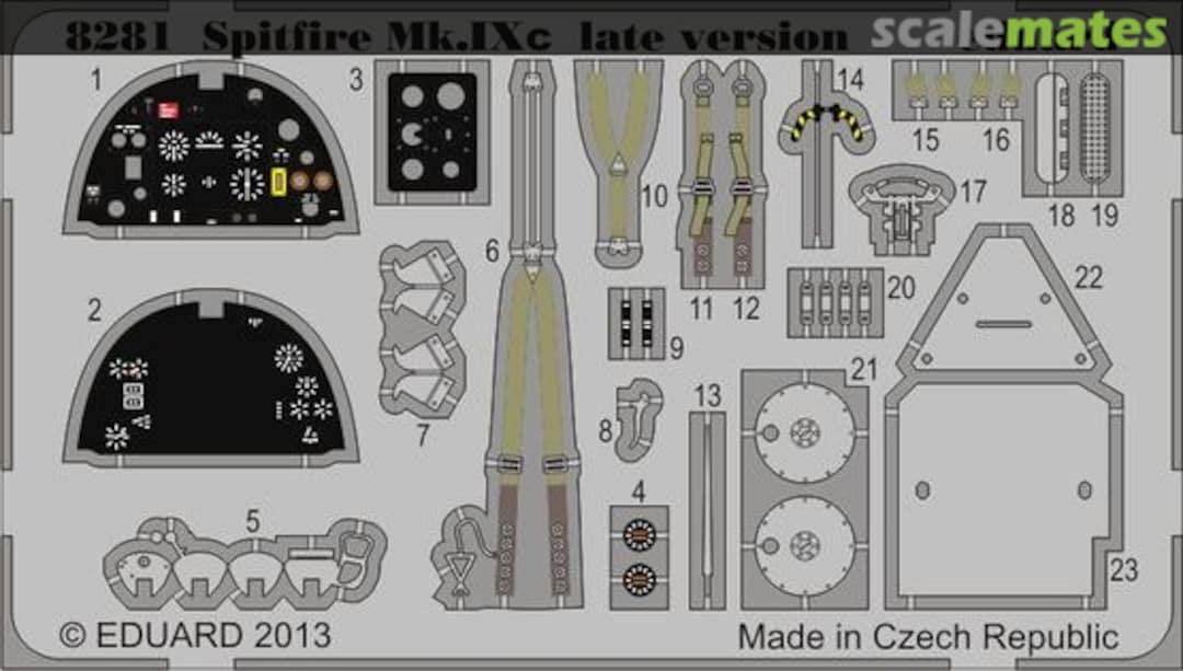 Boxart Spitfire Mk. IXc late version PE-set 8281-LEPT1 Eduard